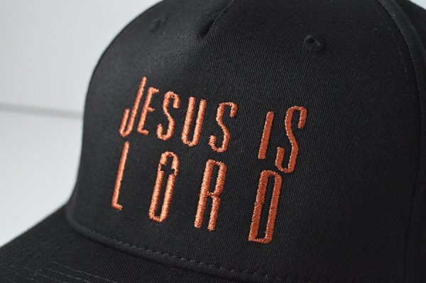 Jesus is Lord Copper embroidered Flexfit hat