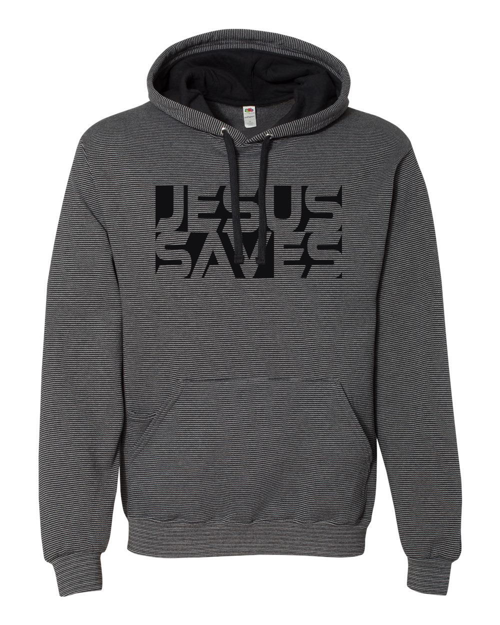 JESUS SAVES Sofspun® Microstripe Hooded Sweatshirt with EDC pocket