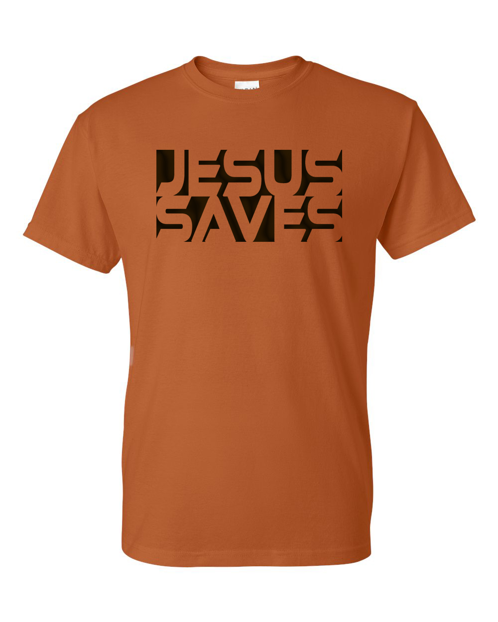 Jesus Saves positive / negative space design Christian shirt