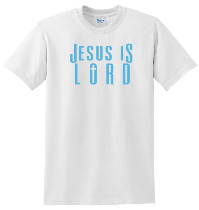 Jesus is Lord - Safety is of The Lord KJV Prepper Logo - White/Cool Blue