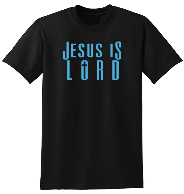 Jesus is Lord - Safety is of The Lord KJV Prepper Logo - Black/Cool Blue